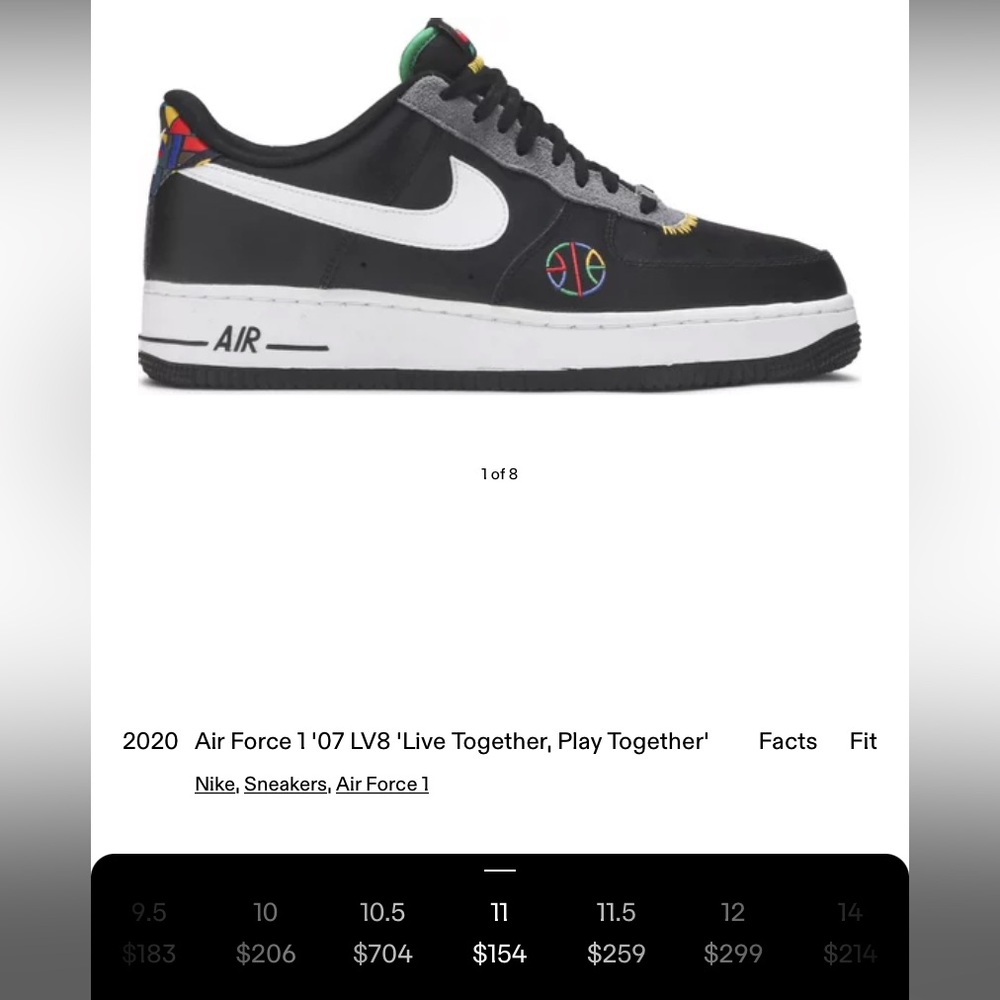 Live together play together Air Force 1s size 11